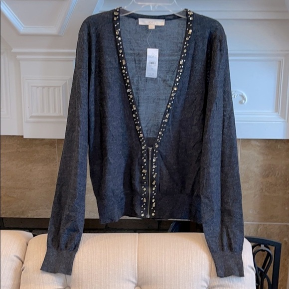 𝅺NWT Loft Merino Wool Blend 1/3 Zip Light Sweater - Picture 1 of 8